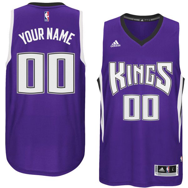 Men Sacramento Kings Adidas Purple Custom Swingman Road NBA Jersey
